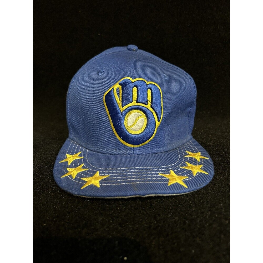 Milwaukee Brewers New Era Snapback Hat/Cap Embroidered Rare 6 Star - Picture 1 of 15